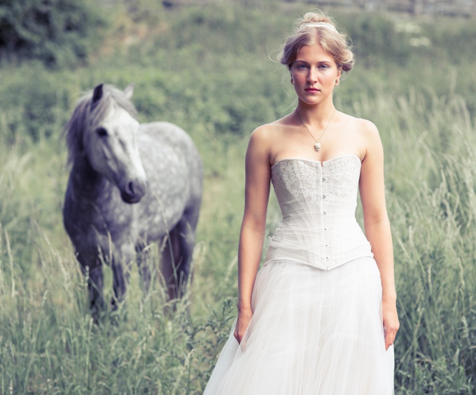 Edwardian demibust embellished with layers of lace, tulle  and Swarovski crystals